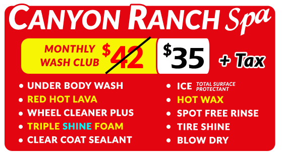 free car wash upgrade to our red hot lava car wash
